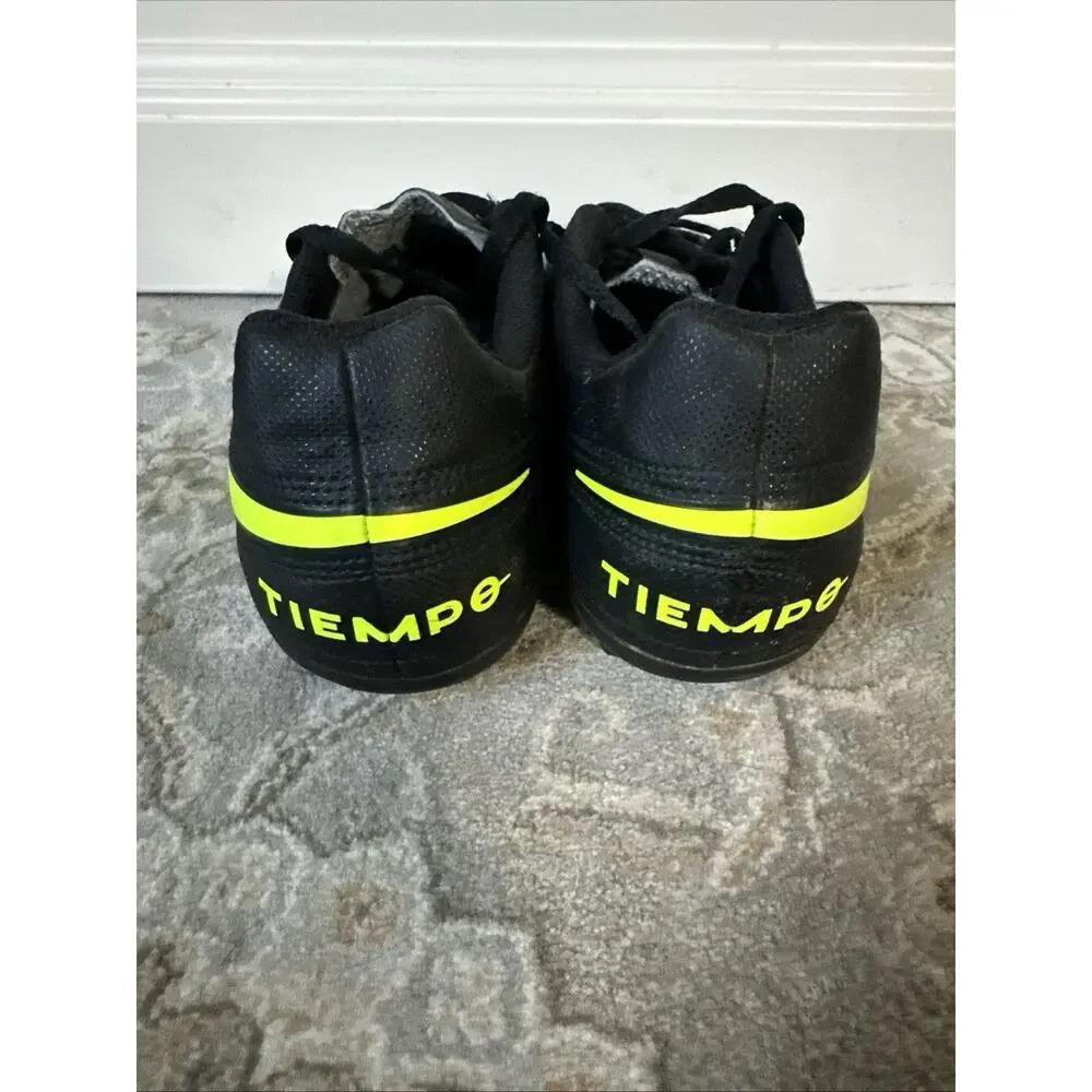 Nike Tiempo Youth Soccer Cleats, Size 5.5, Black/Neon Yellow
